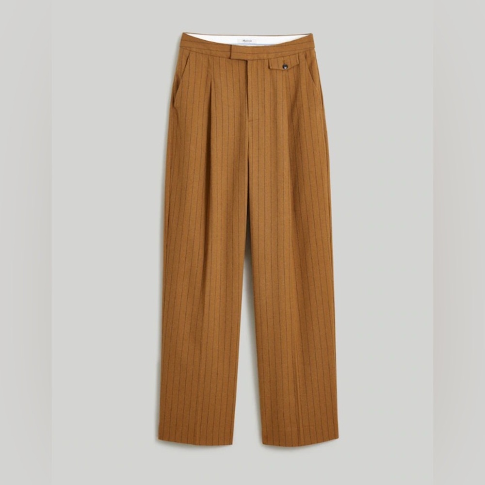 Madewell The Rosedale High-Rise Straight Pant in Pinstripe Size 6 - Picture 1 of 8